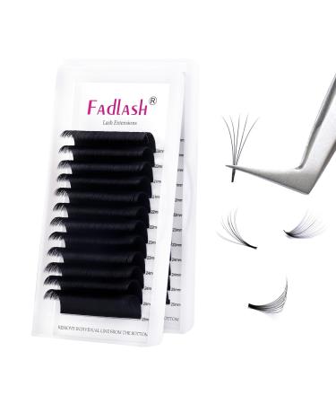 Fadlash Easy Fan Lashes DD Curl 0.07 20-25mm Mixed Length Russian Lashes Natural Look Self Fanning Eye Lashes Automatic Blooming Russian Eyelashes Extensions(0.07-DD-2025) 20-25 mm 0.07-DD