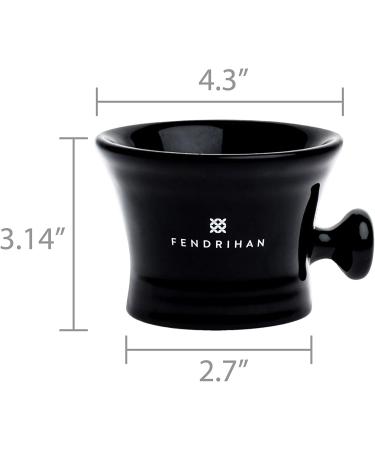 Essential Apothecary Shaving Mug - Black | Fendrihan - Buy Online on SooperMarket.com