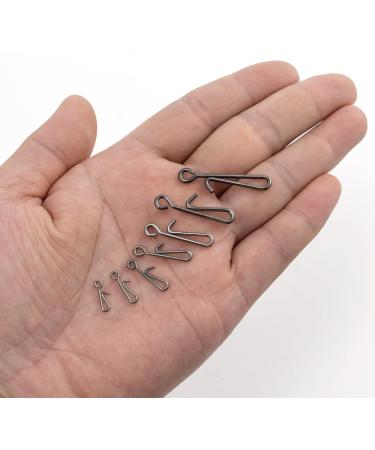 Dr.Fish 50 Pack Stainless Steel Quick Change Fishing Clips - Fast Snaps for Lures and Baits | Downward Opening | Freshwater | 1-22LB - Buy Online on SooperMarket.com