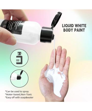 Go Ho Makeup Liquid Body Paint (2.1 oz) - White Special FX & Halloween Face and Body Paint - Buy Online on SooperMarket.com