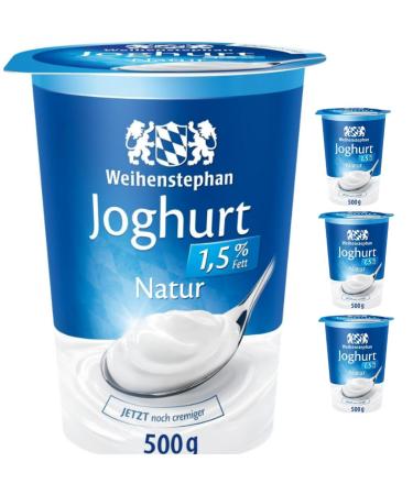 Weihenstephan Yoghurt 1.5% 500 gx 4 pieces freshness guarantee