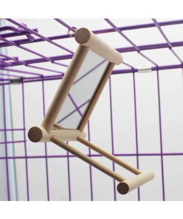 Hanging Bird Mirror Swing Toy - Interactive Play for Small Parrots & Birds - 2PCS - Buy Online on SooperMarket.com
