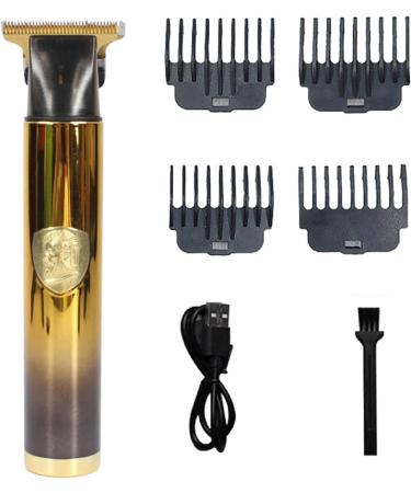Dous T9 Electric Hair - T-Electric Cordless Beard Trimmer Cordless T-Hair Trimmer for Mustaches Nose Hair Grooming with 4 Guide Comb Gold Black - Buy Online on SooperMarket.com