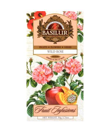 Fruit Infusion - Wild Rose Tea x (4) - 25 Bags Per Box - Traditional Herbal Tea