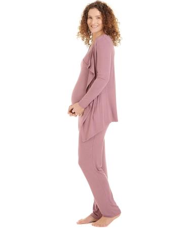 Herzmutter Maternity Homewear Set - Three Piece Nursing Pyjamas - Pregnancy Wellness Set - XXL Pink - Buy Online on SooperMarket.com