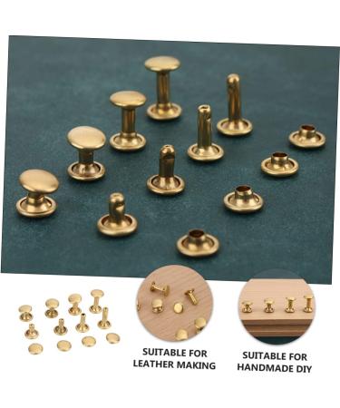 STOBOK 40 Sets Rivet Leather Belt Leather Leash Metal Trim Leather Crafts Repair Studs Mushroom Nails Bags - Buy Online on SooperMarket.com