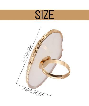 Dawafit 1 Pc Resin Stone Color Nail Art Ring Palette Finger Ring Plate Acrylic Uv Gel Polish Cream Foundation Mixing Nail Art Equipment - Buy Online on SooperMarket.com