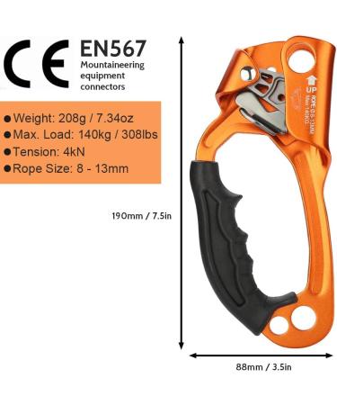 Paliston Climbing Hand Ascender for 813mm Rope - Left & Right | Ideal for Rock Climbing & Arborist - Buy Online on SooperMarket.com