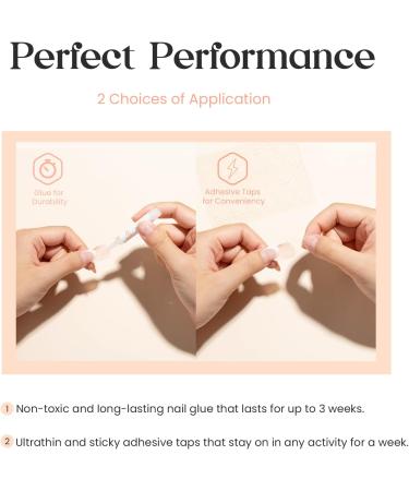 Beetles Press On Short French False Nails - 30PCS White & Nude Full Cover Nails with Glue & Adhesive Tabs - Mini File Included - for Women & Girls - Buy Online on SooperMarket.com