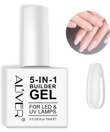 5-in-1 Clear Builder Gel for Nails - Professional UV/LED Strengthener for Nail Art and Manicures - Buy Online on SooperMarket.com