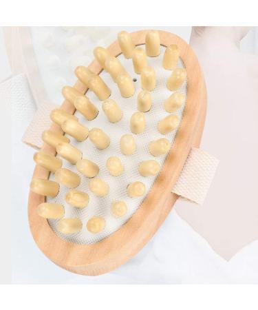 Natural Wooden Massage Brush for Body & Scalp - Exfoliating Body Wash & Hair Care Essentials - Buy Online on SooperMarket.com