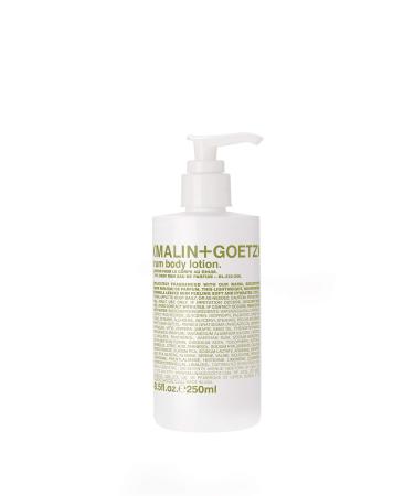 Malin + Goetz Rum Body Lotion   soothing hydrating body lotion for men and women  prevents dry skin  no stripping or irritation. Natural ingredients  cruelty-free  vegan 8.5 Fl Oz