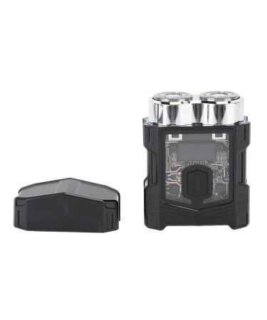 Selfsharpening Beard Trimmer Zinc Alloy Mini Beard Trimmer IP7 Waterproof LED Display for Home Travel (Black)