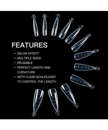 BNG Dual Nail Forms 120 Pcs Stiletto Gel Builder - Professional Salon Quality Full Cover Acrylic & Polymer Nails Extension Mold - Buy Online on SooperMarket.com
