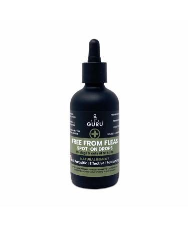 The Pet Guru - FREE FROM FLEAS Spot-on Drops - Non-toxic Natural Fast Acting Spot-on Flea Treatment - Flea Control - Dogs and Cats 100ml