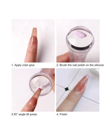 Buy Nail Art Stamp Transparent Silicone Manicure Tool Kit for Perfect Nails | International Shipping Available - Buy Online on SooperMarket.com