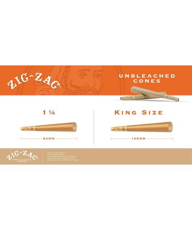 ZIG-ZAG 1 Rolling Papers Pre Rolled Cones 50 Pack - Natural Unbleached Bulk Cones with Tips - Prerolled Rolling Paper Cone Pack - Easy to Use and Convenient - Buy Online on SooperMarket.com
