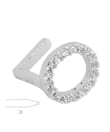 Hip Hop Tooth Decoration for Halloween Fashionable Copper Tooth Accessory (Silver) O Silver