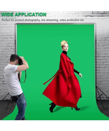 10x7 FT Green Screen Backdrop for Photography, Chromakey Virtual Background Sheet with Clamps - Ideal for Zoom, YouTube, Gaming & VR - Buy Online on SooperMarket.com