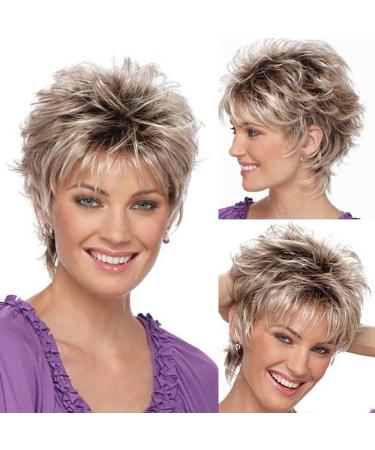 Chic Women Short Wig | 100% Human Hair Real Hair Wig for Cosplay & Parties | Fashionable Wave-Shaped Style - Buy Online on SooperMarket.com