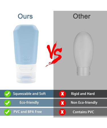 Silicone Travel Bottles Set - TSA-Approved 4 Pack for Shampoo Lotion & More - Leak-Proof Travel Accessories - Buy Online on SooperMarket.com