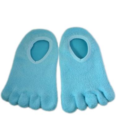 NatraCure 5-Toe Gel Lined Moisturizing Socks with Aloe & Shea | Hydrating Spa Socks for Soft Feet - Men & Women | Large - Buy Online on SooperMarket.com