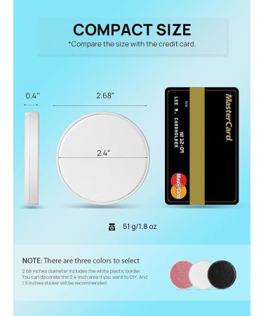Getinbulk Compact Mirror Bulk - Double-Sided 1X/3X Magnifying PU Leather Makeup Mirror - White, 2.7 inches - Buy Online on SooperMarket.com