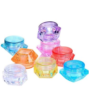 Desikixudy Cosmetic Sample Container Plastic Clear Cosmetic Pot Jars with Screw Cap Lid for Eye Shadow Nails Powder Jewelry - Buy Online on SooperMarket.com
