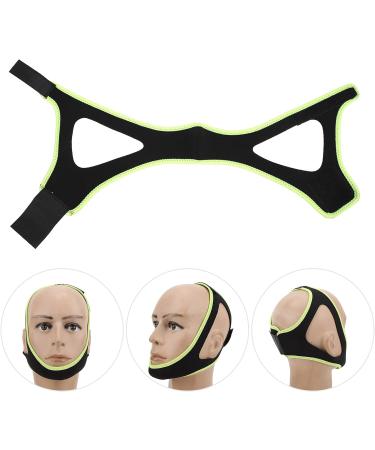 Special Triangular Design Chin Strap for Snoring Prevention - Black Fluorescent Green Edge - Buy Online on SooperMarket.com