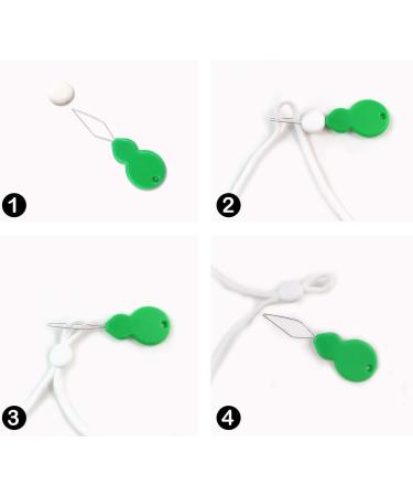 Silicone Cord Locks for Masks - Adjustable Drawstring Toggles for Elastic Bands - Non-Slip Earloop Stopper Adjuster - White (100Pcs) - Buy Online on SooperMarket.com