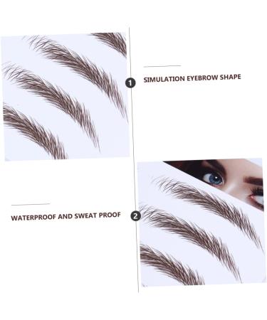 HAPINARY 8 Pcs Eyebrow Stickers Semi Permanent Eyebrows Eyebrow Shape Brown Water Transfer Paper with Soy Ink - Buy Online on SooperMarket.com