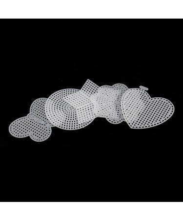 Mironey Mesh Plastic Canvas Kits - 25 Pieces, 5 Shapes - Blank Mesh Sheets for Embroidery, Craft Knitting Tools - Round, Flower, Butterfly, Star, Heart - Buy Online on SooperMarket.com