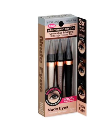 PF Shimmer Strips Custom Eye Enhancing Kohl Kajal Eyeliner Trio 7876C Nude Eyes (3 Eyeliners)  0.09 oz / 2.7 g