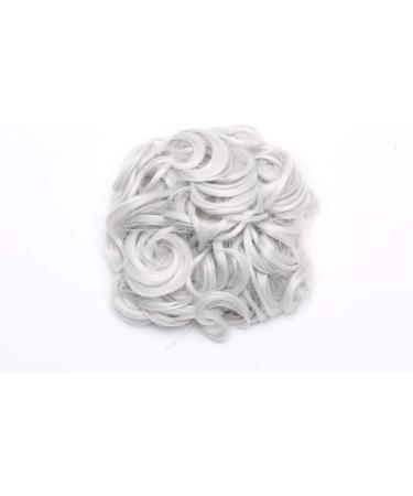 Silver Grey Messy Curly Wavy Drawstring Ponytail Comb Hair Extension Chignon - Buy Online on SooperMarket.com