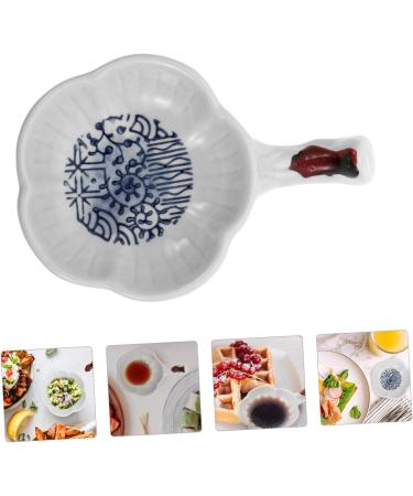 MAGICLULU 1pc Sauce Dish Vegetable Plate Ceramic Dipping Dish Pastry Plate Dipping Sauce Bowl Sauce Bowls Condiment Bowls Candy Plate Spice Dish Seasoning Dish Ceramics Household Spices 11X8X2CM Blue - Buy Online on SooperMarket.com