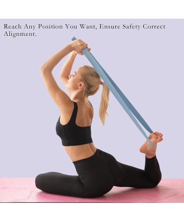 2 Pack 6ft Yoga Straps with Adjustable Metal D Ring Buckle | Stretch Band for Yoga, Pilates, Physical Therapy | Orange - Buy Online on SooperMarket.com