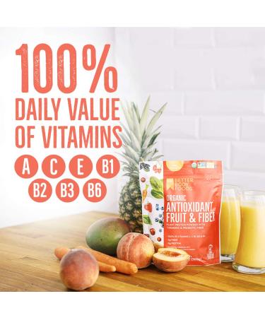 BetterBody Foods Organic Antioxidant Fruit & Fiber Superfood Blend - 12.7 oz Powder - Buy Online on SooperMarket.com