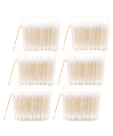 480pcs Safety Bamboo Cotton Swabs with Large Tips for Newborn, Babies, Kids, Children