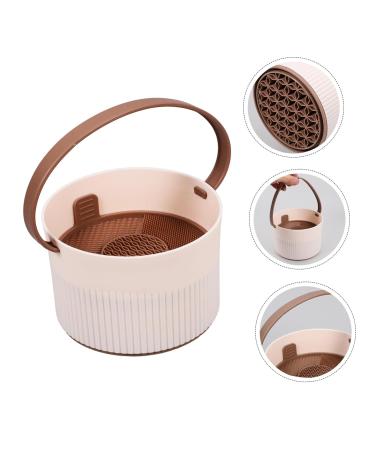 NOLITOY Makeup Brush Cleaner Tool - Scrub Artifact Bowl & Holder for Easy Cleaning - Cosmetic Brush Washing Supplies - 11.50x11.50x7.70CM Coffee - Buy Online on SooperMarket.com