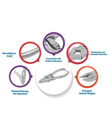 SMI Nail Tongs & Footnail Pliers - Stainless Steel Toenail Scissors & Clippers for Ingrown & Thick Nails - Includes Case - Buy Online on SooperMarket.com