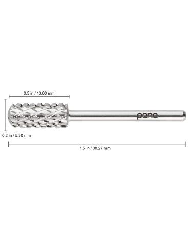 PANA 3/32 Smooth Top Small Barrel Silver Carbide (4X Coarse) - Professional Nail Drill Bit - Buy Online on SooperMarket.com