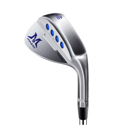 MAZEL Forged Golf Sand Wedge,Gap Wedge,Lob Wedge for Men,48/52/54/56/58/60 Degree Individual Golf Wedge,Milled Face for More Spin,Right Hand Right Handed RH, Steel Color 48 Degree
