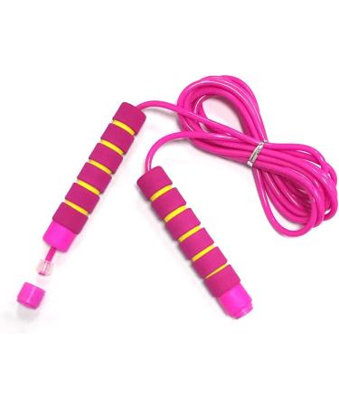 Kids Adjustable Jump Rope with Soft Foam Handles - Fun Outdoor Activity for Boys & Girls - Pink-Green - Buy Online on SooperMarket.com