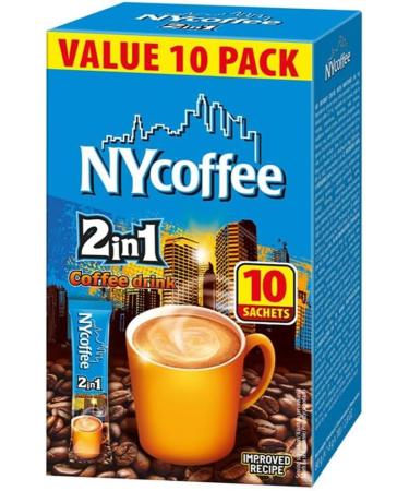 NY Coffee 3 in 1 50 Sachets 5 Flavours Classic Salted Caramel Irish Vanilla 2 in 1 5 Boxes x 10 Sachets - Flavoured Coffee Sticks Ideal For Home or Work Salted Caramel Vanilla Irish Classic 2.8 g (Pack of 5) - Buy Online on SooperMarket.com