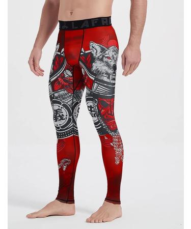 LAFROI YSK08 Quick-Dry Compression Leggings with Waistband for Men - M Warrior | Best International Shipping - Buy Online on SooperMarket.com