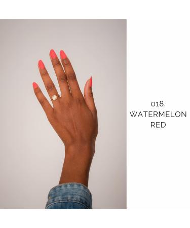 Nailog Nail Wraps - 20Pcs Semi Cured Nail Polish Stickers | Long-lasting Watermelon Red Nail Art Strips Kit for Women - Buy Online on SooperMarket.com