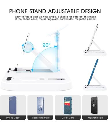 3 in 1 Portable Charging Station for Apple Products | Foldable Dock for iPhone/AirPods | Compatible with iWatch Series | Includes 15W Adapter | White - Buy Online on SooperMarket.com