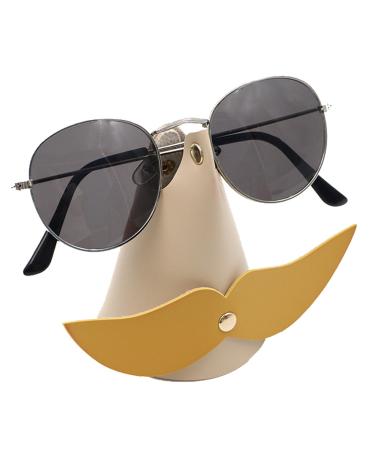 Nasal glasses holders unique glasses storage funny glasses stand amusing glasses organizer in a nasal shape with various beard colors gift for glasses enthusiasts yellow beard