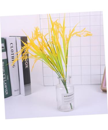 DECHOUS 4pcs 7 Simulated Rice Wheat Flower Natural Wheat Ears Flowers Artificial Wheat Stalks Wheat Decor Tall Wheat Ears Dried Flowers Fall Flower Bouquet Plastic Dining Table - Buy Online on SooperMarket.com