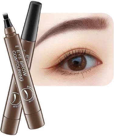 Eyebrow Liquid 4 Points Eyebrow | Microblading Eyebrow Pencil Long-Lasting Eyebrow Makeup for Natural-Looking Eyebrow Ngumms Dark Brown - Buy Online on SooperMarket.com